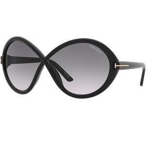 💎✨NEW✨💎NWT Tom Ford JADA FT 1070 Shiny BlackGrey Shaded Sunglasses